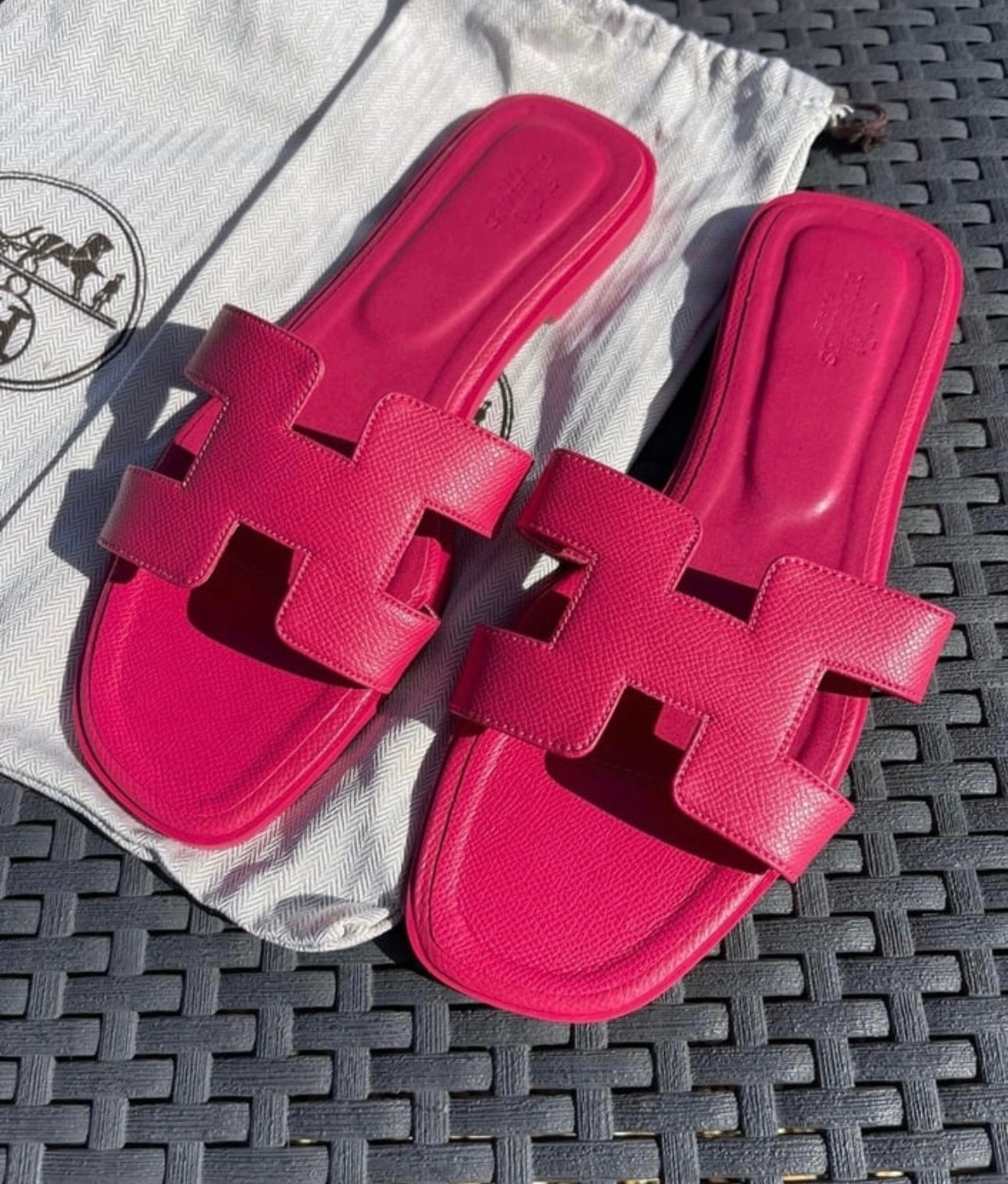 Hot pink sandals