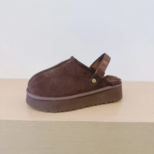 Chocolate brown clog slipper