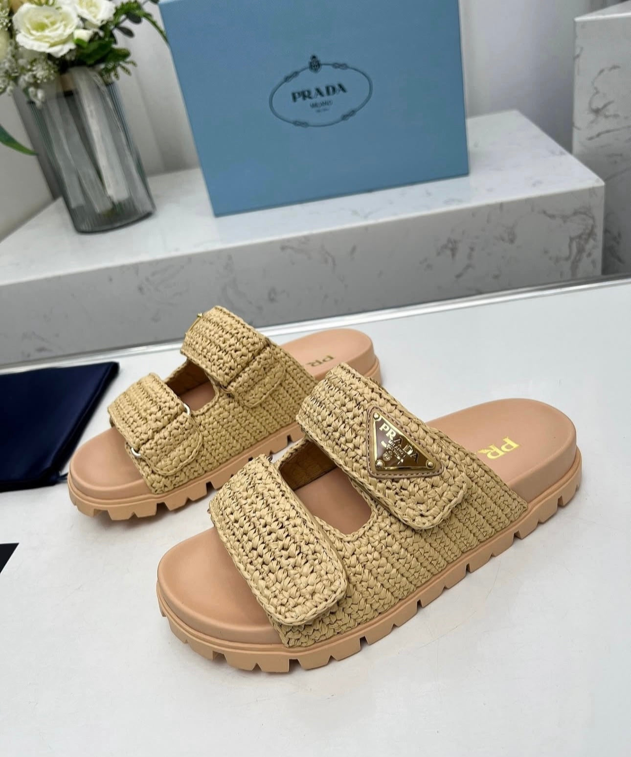 Brown sandals in stock
