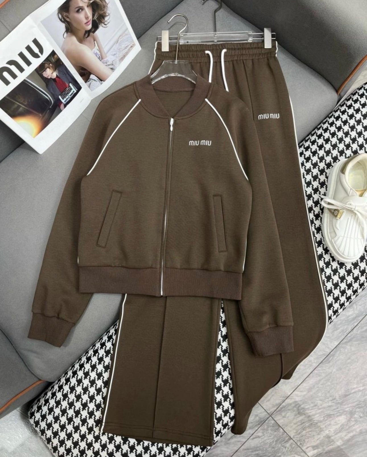 Brown & black tracksuit