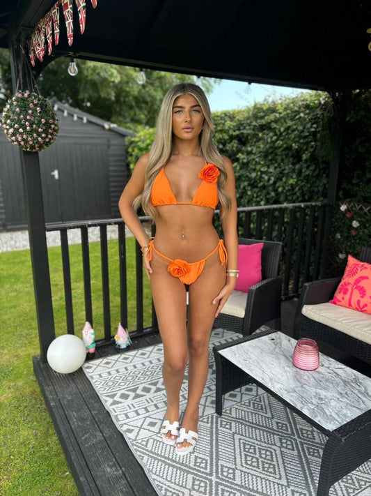 Orange rose bikini