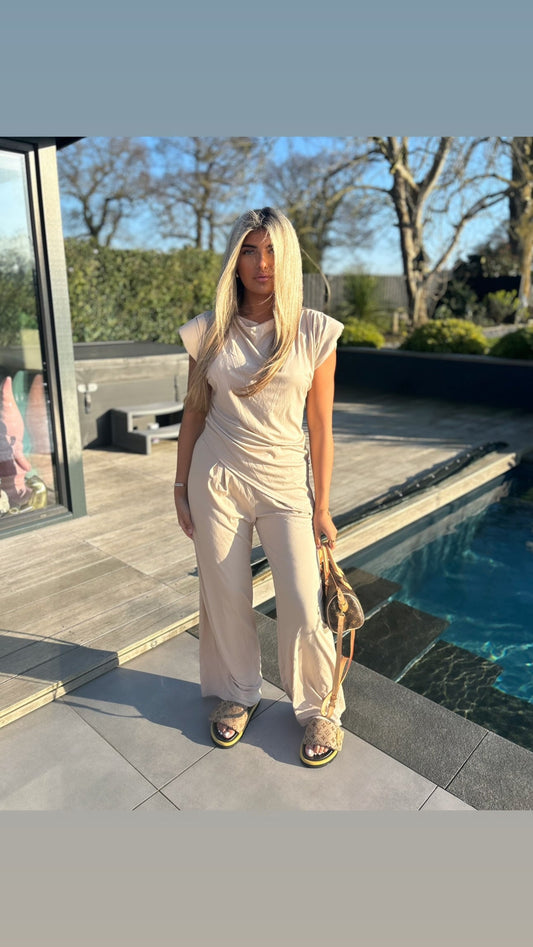 Beige Lounge Two Piece