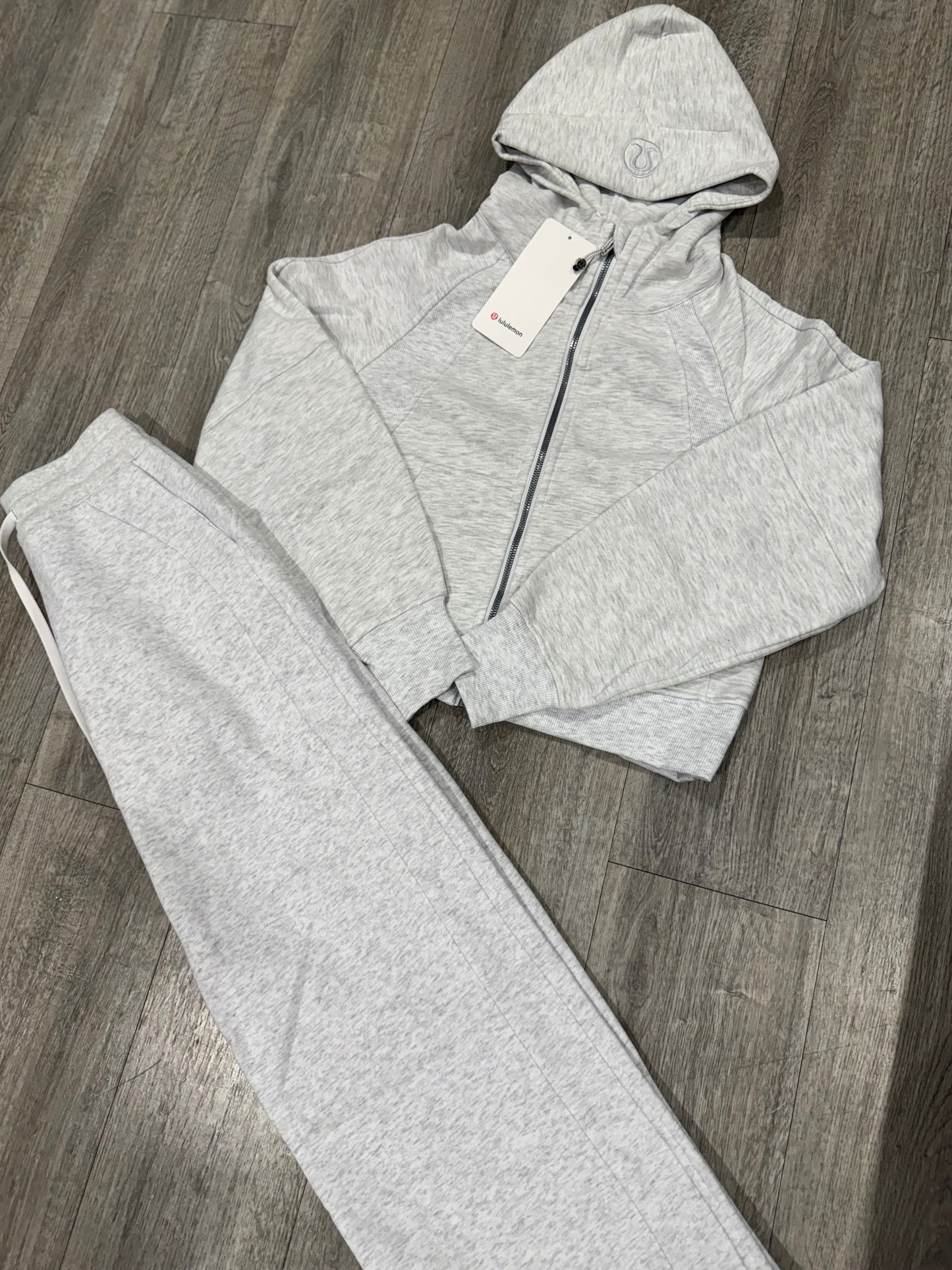 Grey hooded tracksuit