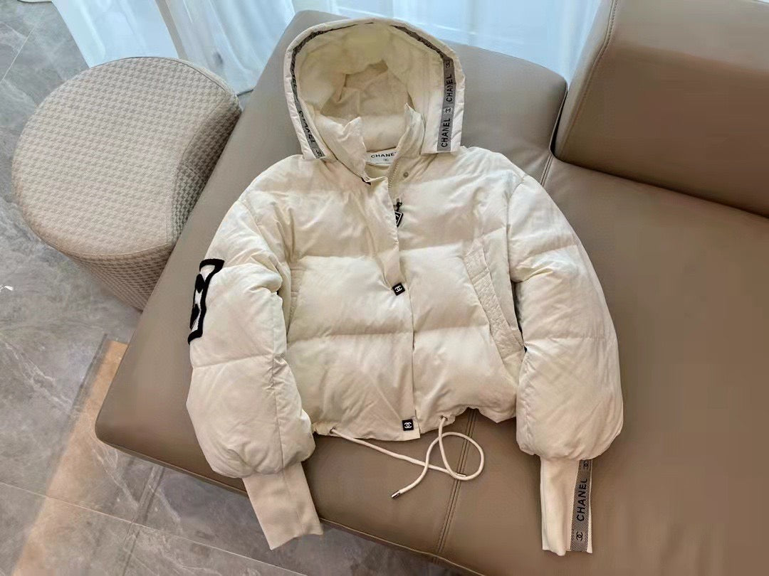 Cream puffer coat