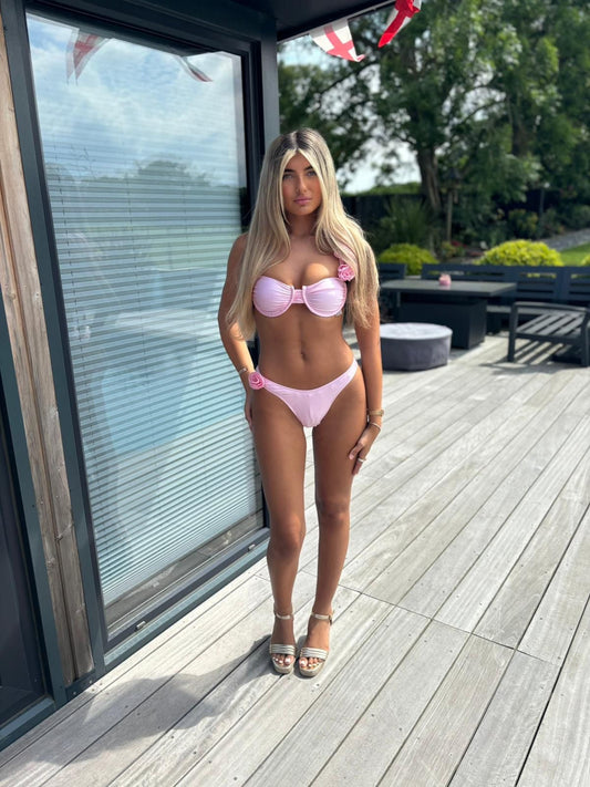 Baby pink rose bikini