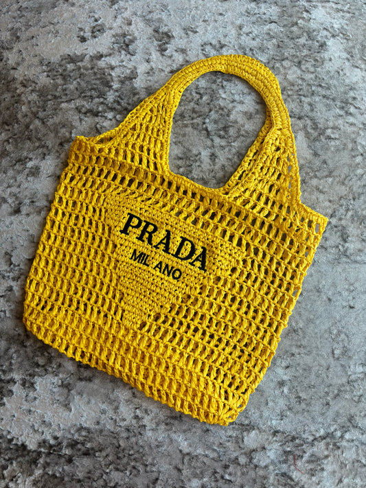 Yellow beach bag