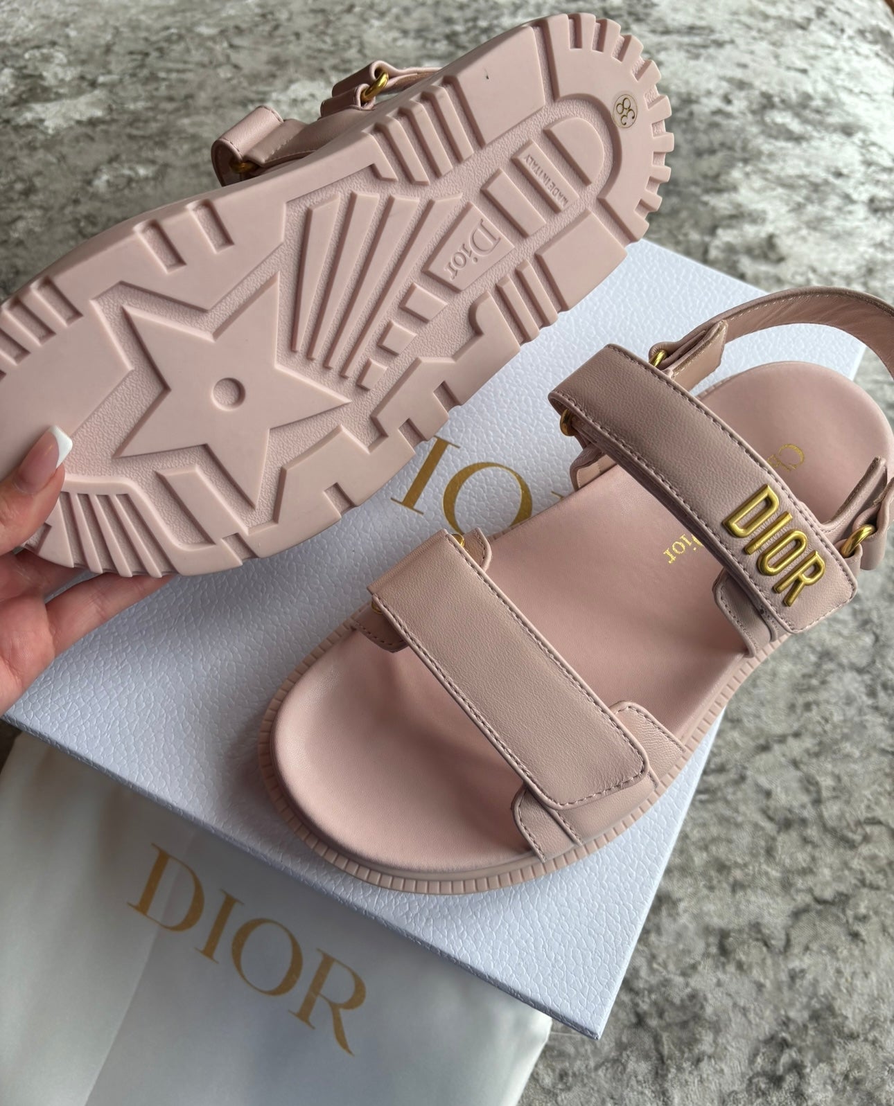 Baby pink sandals