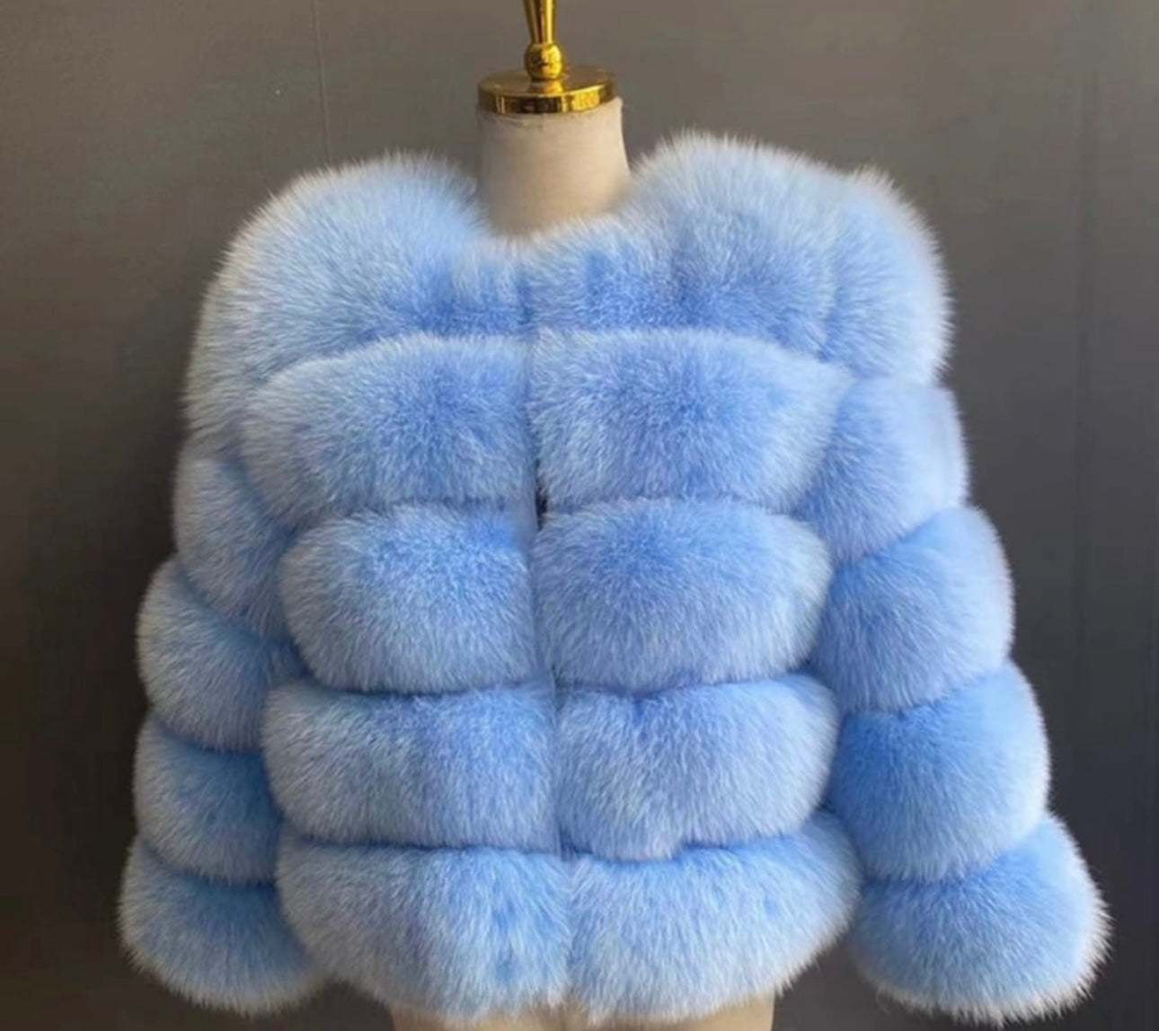 Multi choice fox fur coat