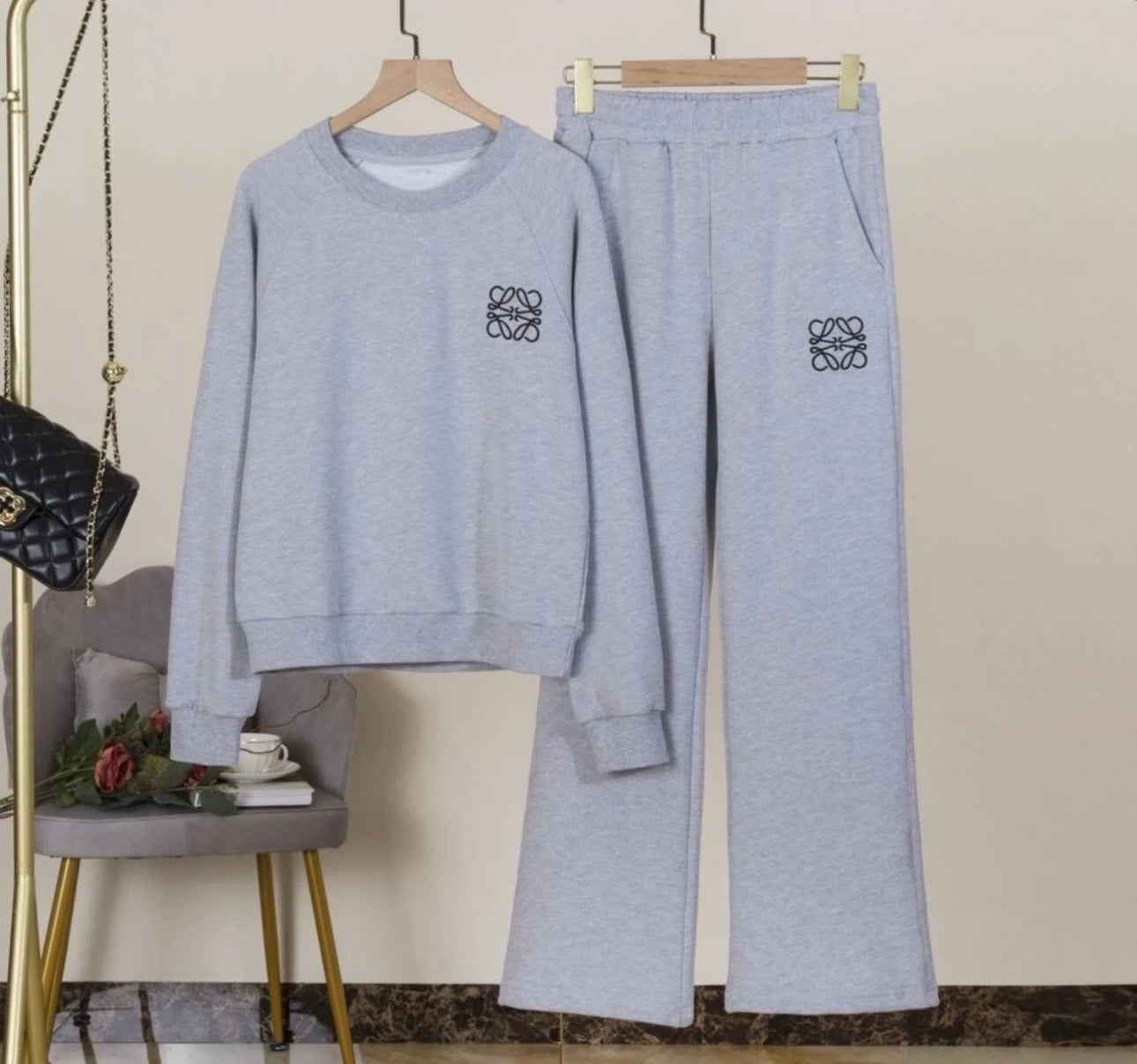 Grey flared tracksuit