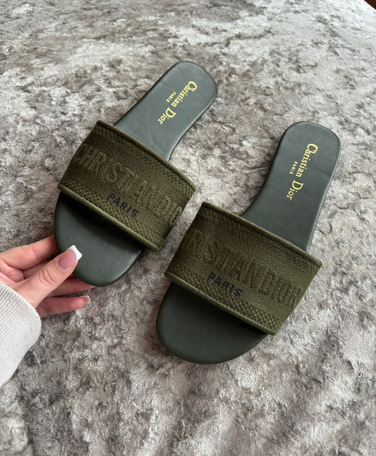 Khaki green sandals