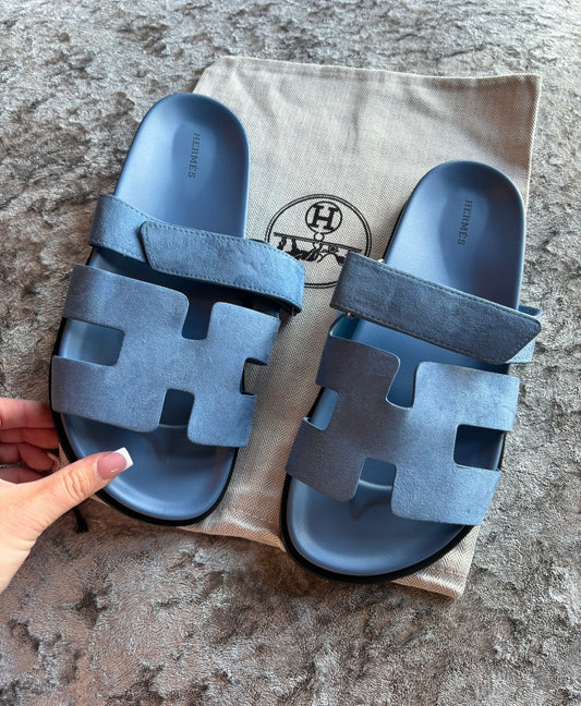 Baby blue strap sandals