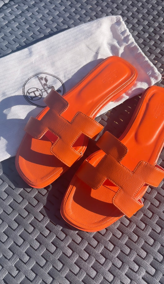 Orange sandals