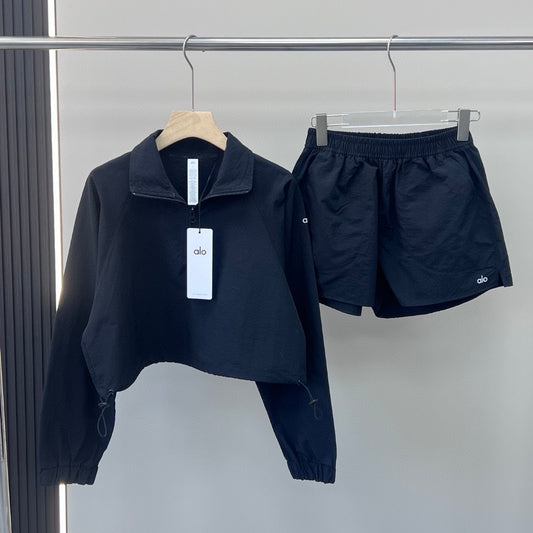 Black, white & white shorts sets