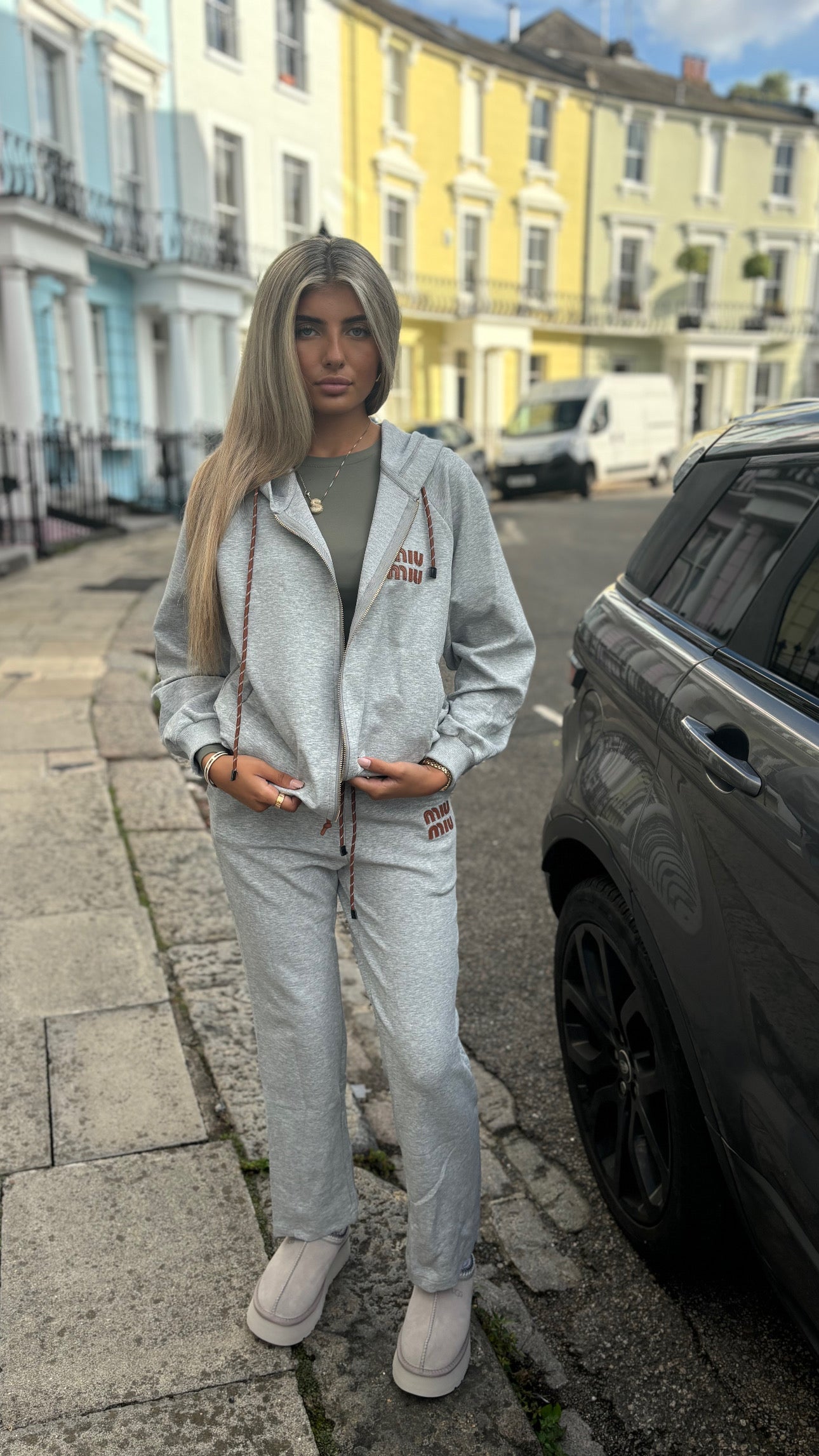 Grey tracksuit in stock