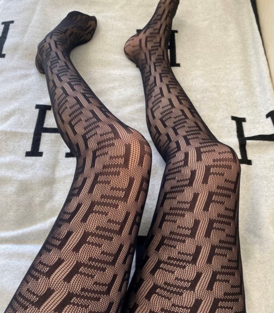 Black F tights