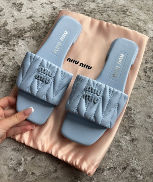 Baby blue sandals