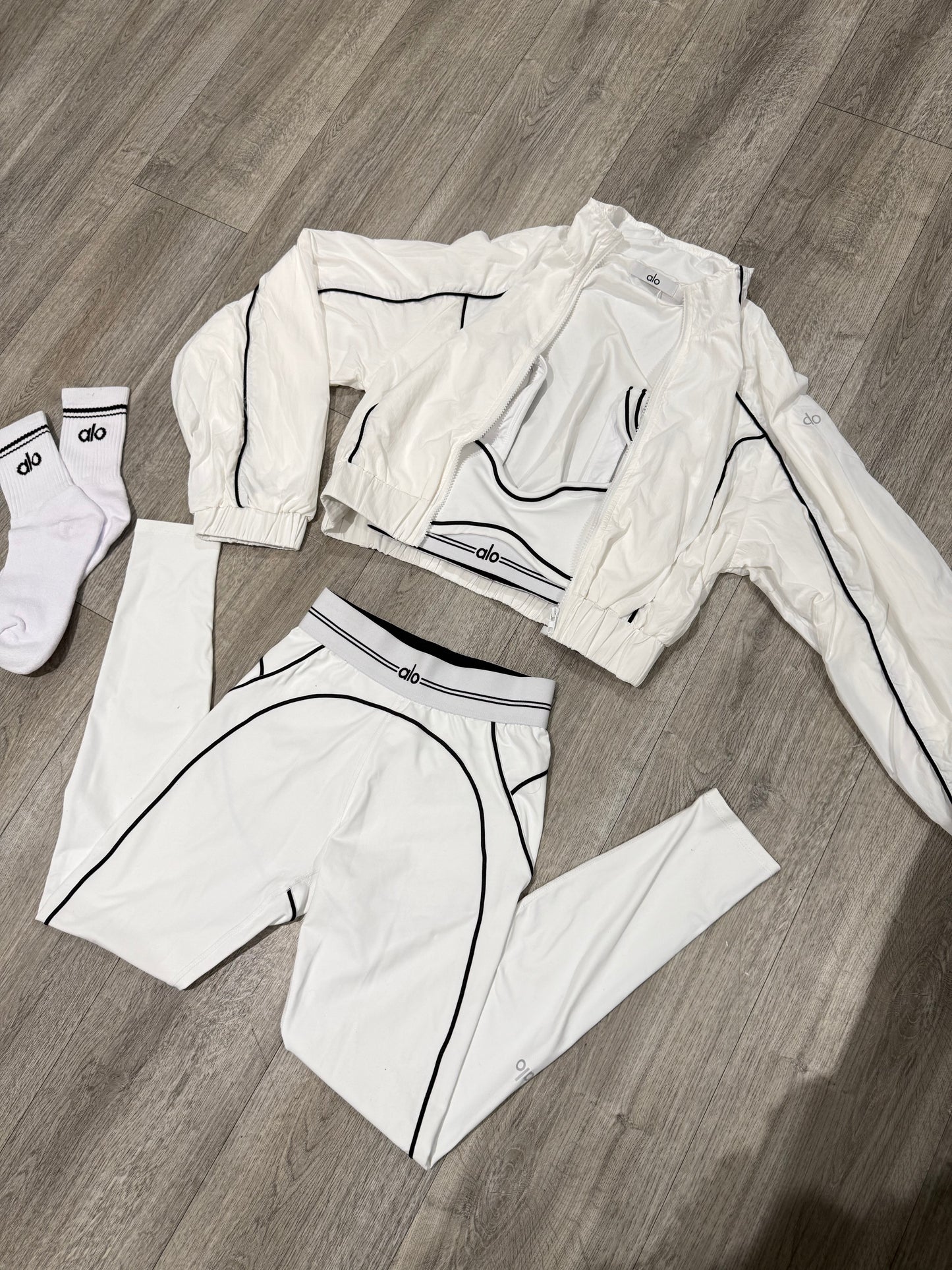 White & black jacket