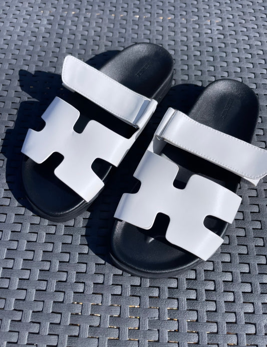 Black & white sandals