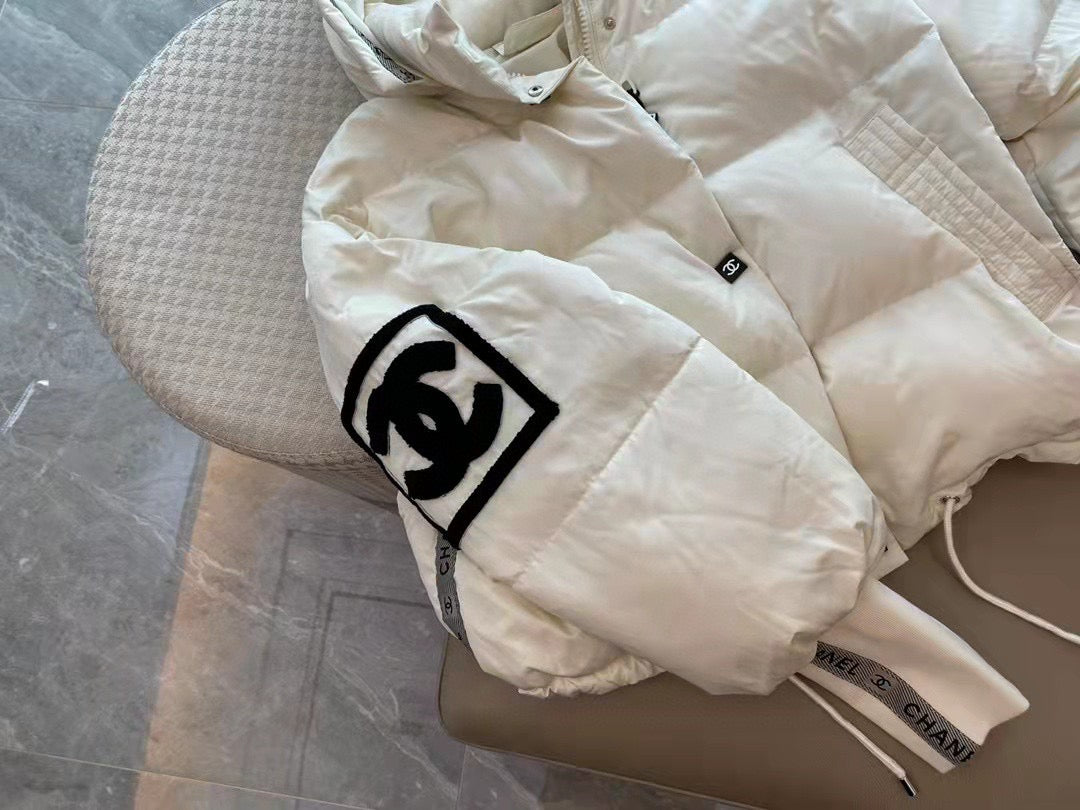 Cream puffer coat