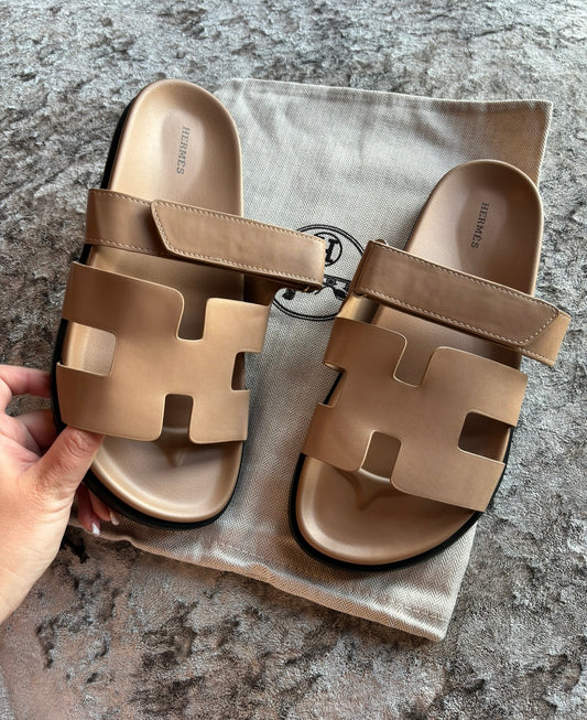 Light brown strap sandals