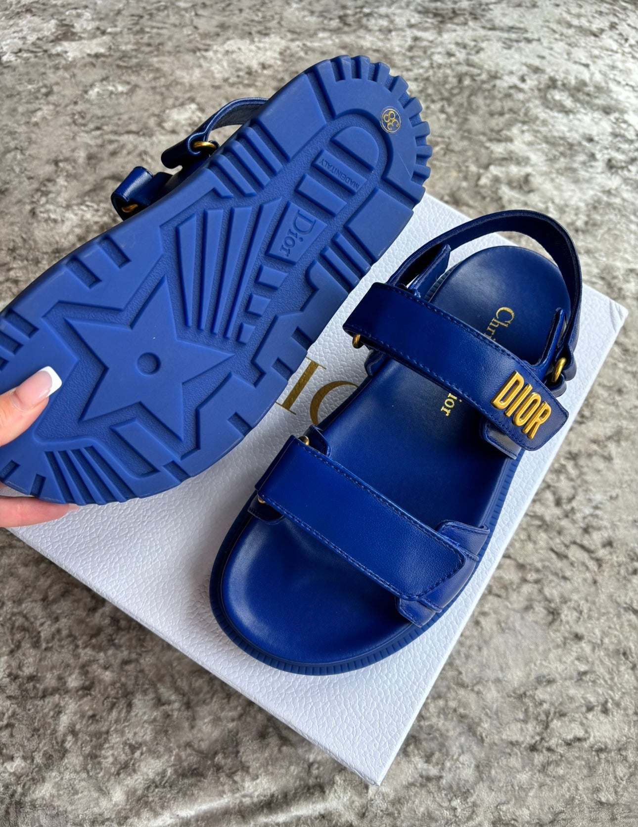 Royal blue sandals