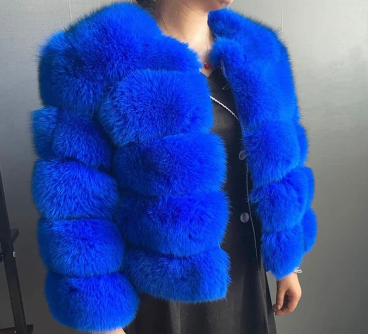 Multi choice fox fur coat