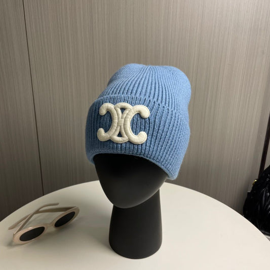 Baby blue beanie