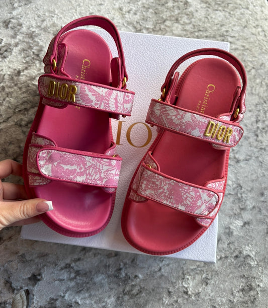 Hot pink sandals