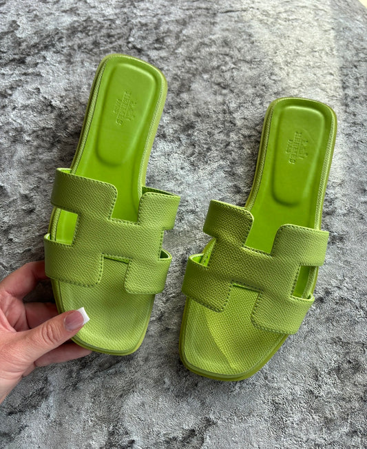 Lime green sandals