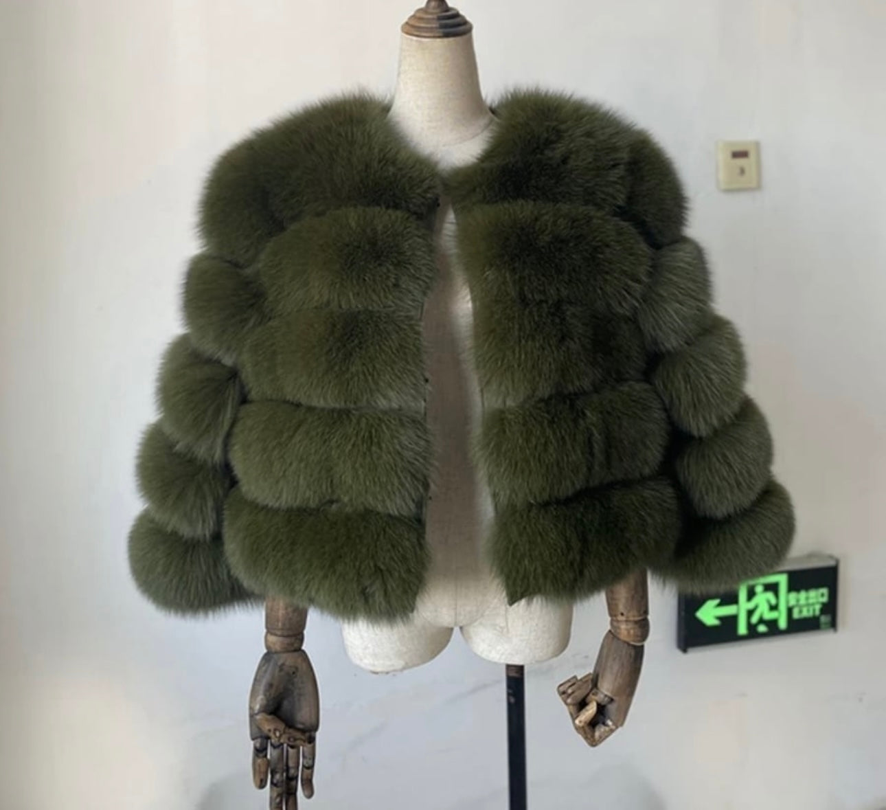 Multi choice fox fur coat