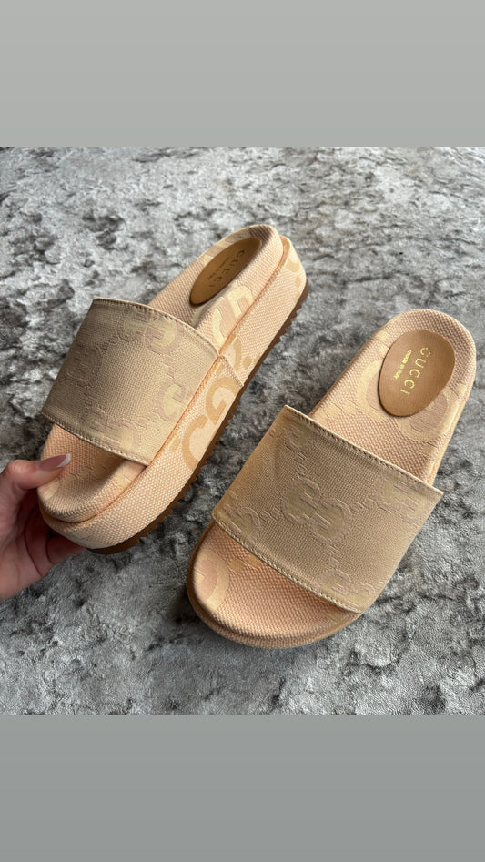 Apricot platform sliders