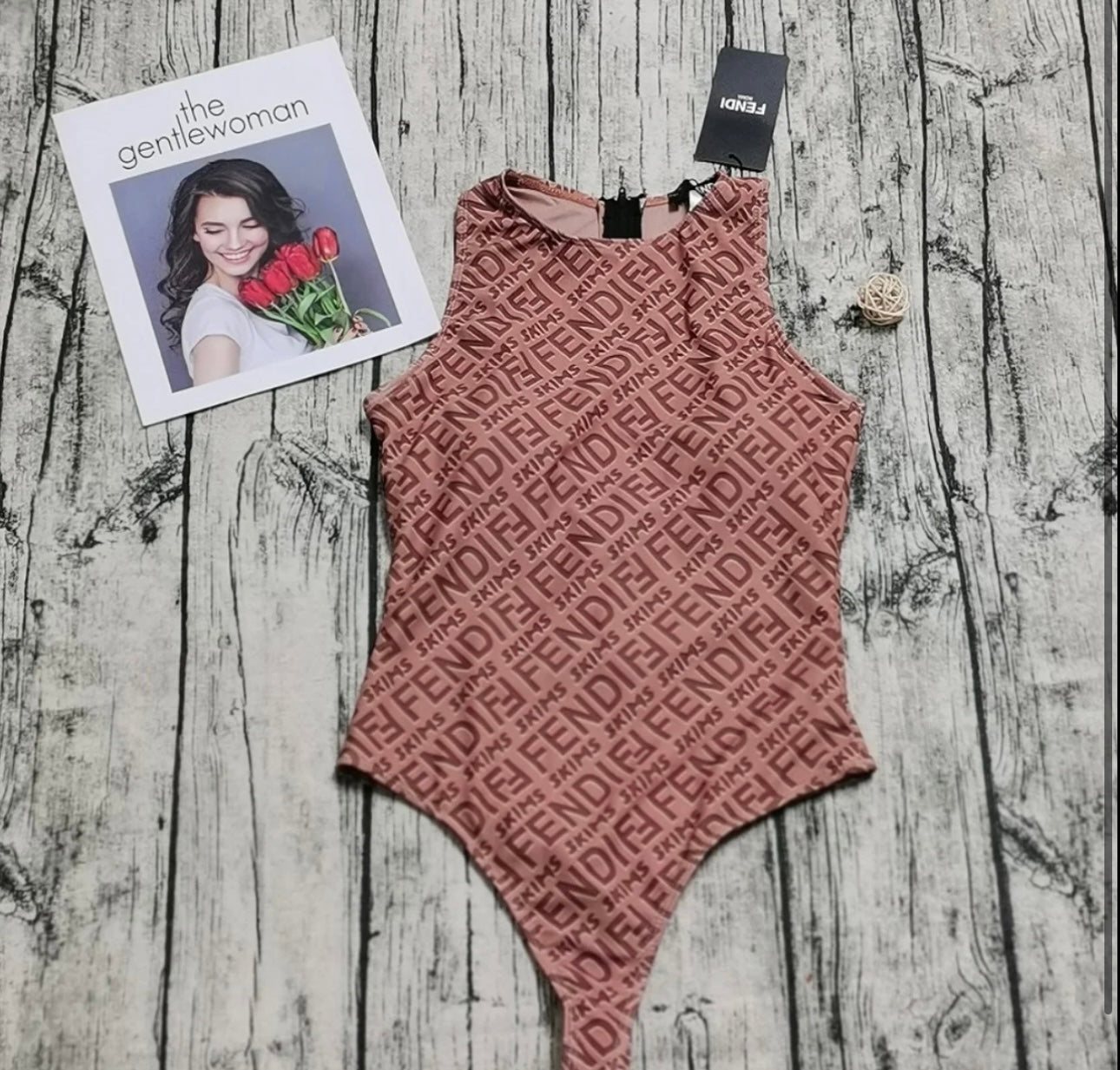 Brown bodysuit