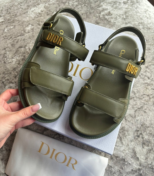 Khaki green sandals