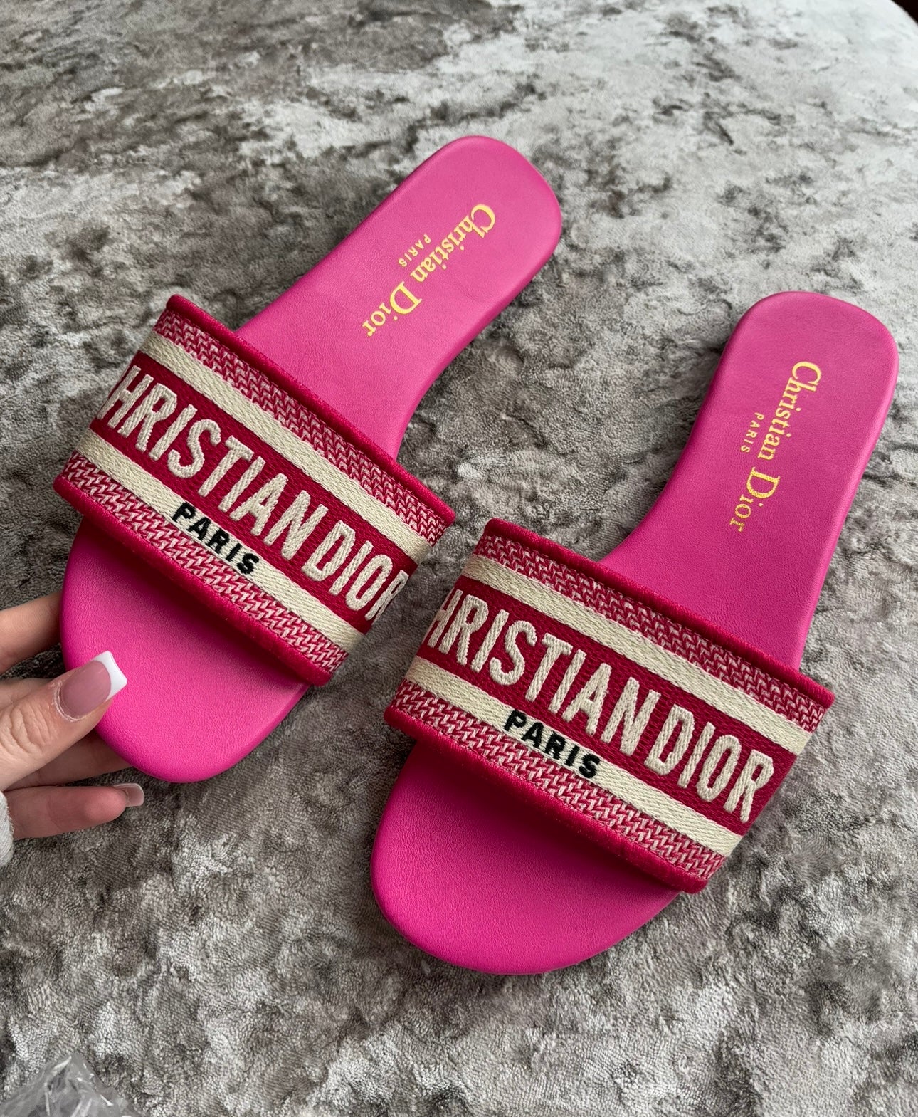 Hot pink sandals