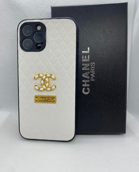 White and gold phone case