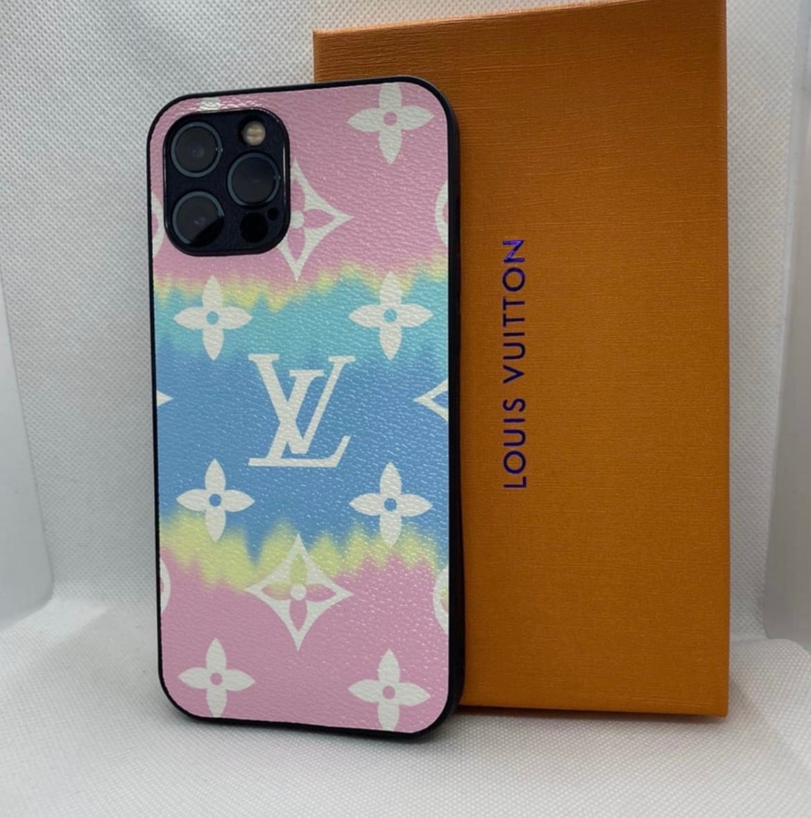 Pink and blue phone case