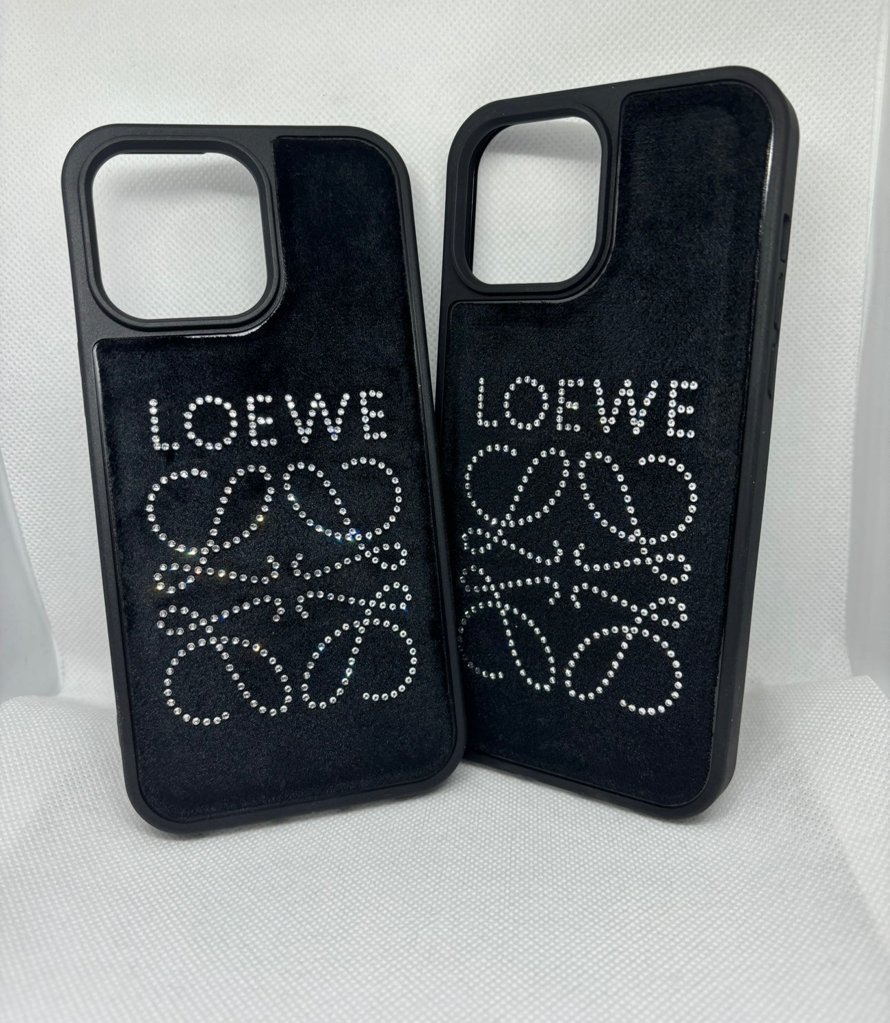 Black velvet phone case