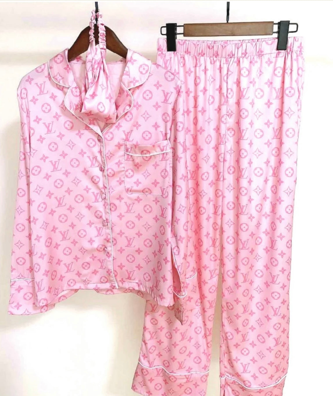 Pink long sleeve pyjamas