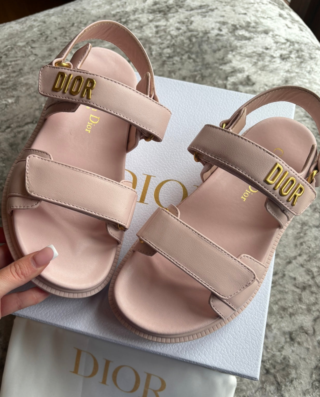 Baby pink sandals