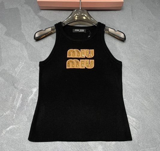 Black & brown crop top